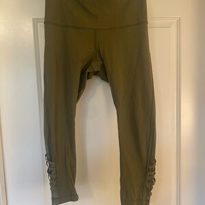 Lululemon Army Green Capri Yoga Pants